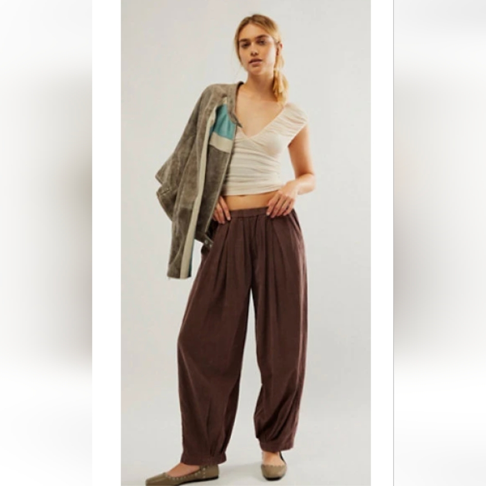 Free People To The Sky Cord Parachute Slouchy Trousers XS